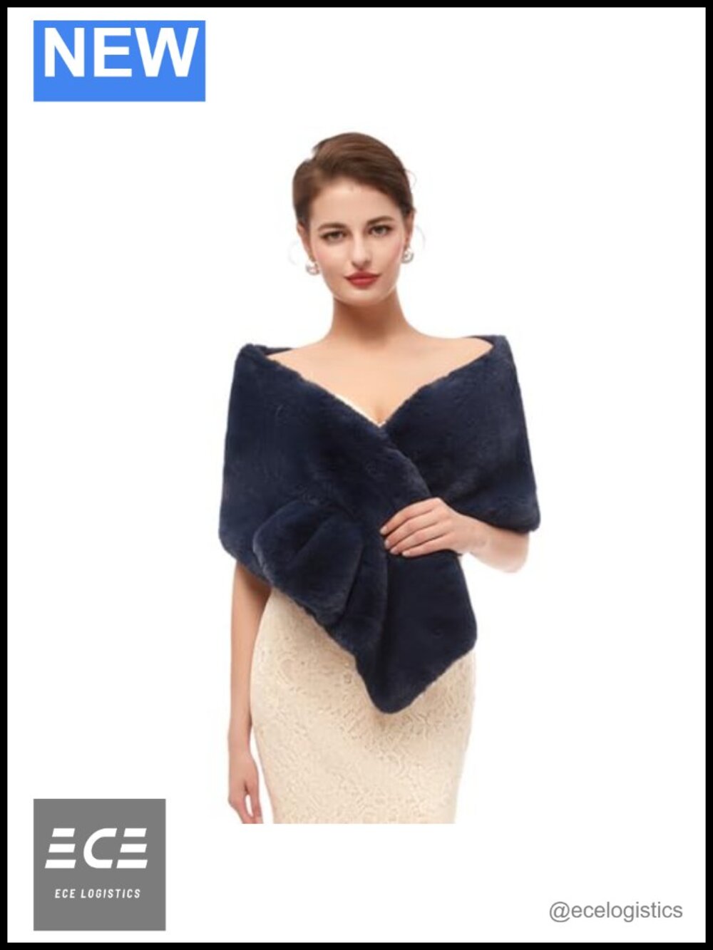 Faux Fur Shawl Wrap Women Bridal Cape Winter Weddings